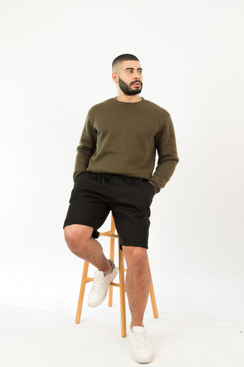 Men's Fleece Sweat Shorts Black