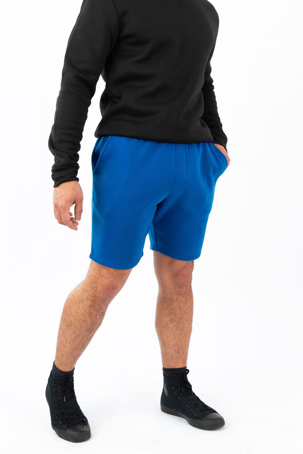 Blue sweat 2025 shorts mens