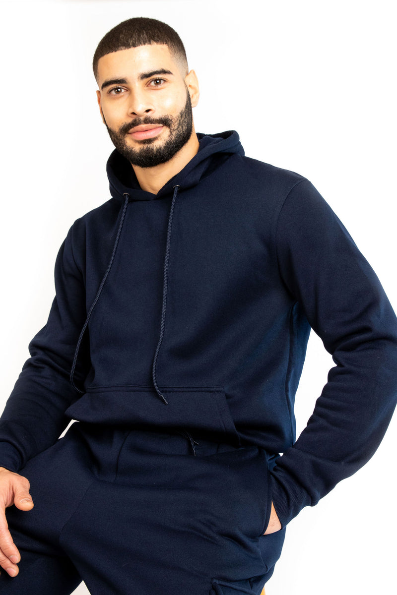 Men's Navy Hooded Sweatshirt