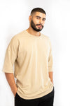 Men's Tan Oversized Cotton T-shirt