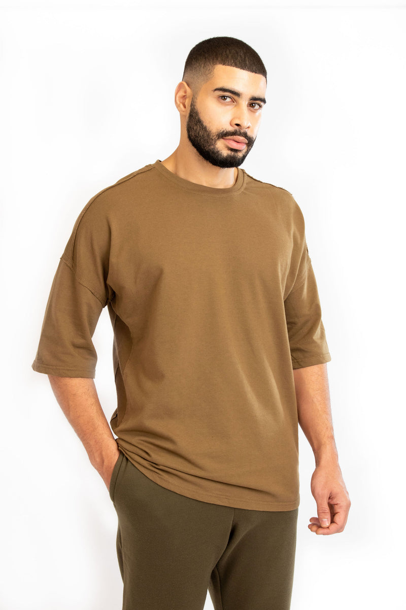 Men's Olive Oversized Cotton T-shirt